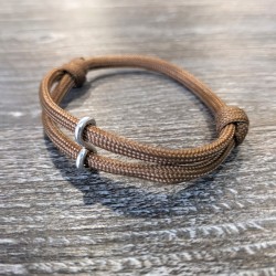 Handmade Paracord Bracelet with Sterling Silver Accent, Unisex Adjustable Design