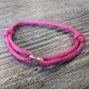 Sterling Silver Infinity Bracelet – Pink Nylon Cord, Adjustable Friendship Jewellery