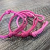 Sterling Silver Infinity Bracelet – Pink Nylon Cord, Adjustable Friendship Jewellery