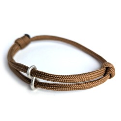 Handmade Paracord Bracelet with Sterling Silver Accent, Unisex Adjustable Design