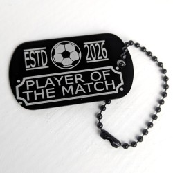 Custom Laser-Etched Player of the Match Award Bag Charm & Keyring