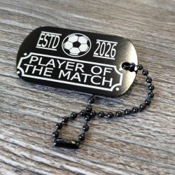 Custom Laser-Etched Player of the Match Award Bag Charm & Keyring