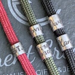 Personalized Stainless Steel Beads OD 6mm ID 4mm - Laser Engraved for Bracelets, Lanyards & Keyrings