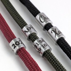 Personalized Stainless Steel Beads OD 6mm ID 4mm - Laser Engraved for Bracelets, Lanyards & Keyrings
