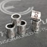 Personalized Stainless Steel Beads OD 6mm ID 4mm - Laser Engraved for Bracelets, Lanyards & Keyrings