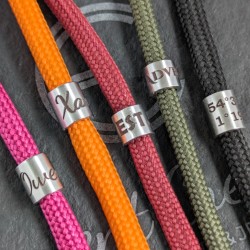 Personalized Stainless Steel Beads OD 6mm ID 4mm - Laser Engraved for Bracelets, Lanyards & Keyrings