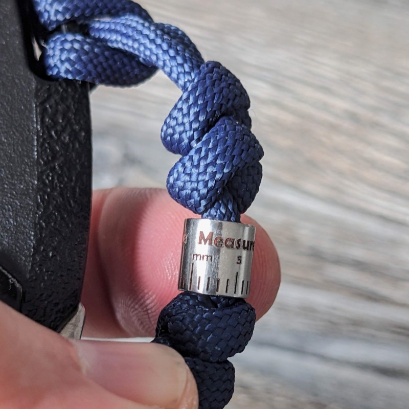 Measure Twice, Cut Once | EDC Lanyard with Laser-Engraved Stainless Steel Ruler Bead