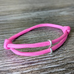 Cord and Sterling Silver Bracelet  with Custom Laser Engraved Beads