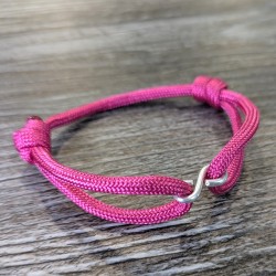 Cord and Sterling Silver Infinity Link Bracelet with Laser Engrave Beads