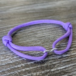 Cord and Sterling Silver Infinity Link Bracelet with Laser Engrave Beads