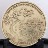 Personalized Brass Lucky Coin - Cherry Blossom Tree & Griffin