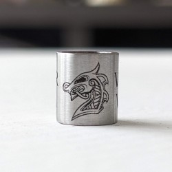 Viking Dragon EDC Lanyard | Engraved 8mm Stainless Steel "VICTORY OR VALHALLA" Bead