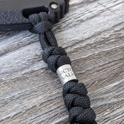 Viking Dragon EDC Lanyard | Engraved 8mm Stainless Steel "VICTORY OR VALHALLA" Bead