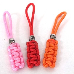 1 x Personalised Paracord Zipper Pull Keyring - Custom Engraved Bead