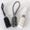 1 x Personalised Paracord Zipper Pull Keyring - Custom Engraved Bead