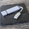 1 x Personalised Paracord Zipper Pull Keyring - Custom Engraved Bead