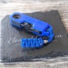 1 x Personalised Paracord Zipper Pull Keyring - Custom Engraved Bead