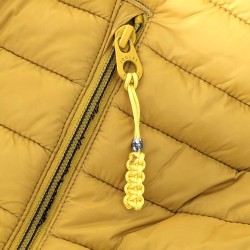 1 x Personalised Paracord Zipper Pull Keyring - Custom Engraved Bead