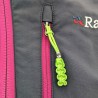 1 x Personalised Paracord Zipper Pull Keyring - Custom Engraved Bead