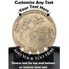 Personalized Griffin & Cherry Blossom Brass Lucky Coin - Engraved Text