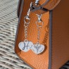 Personalised Zodiac Heart Charm – Custom Name, Initial, Birth Year Keychain