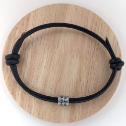 Personalised Leather Coordinates Bracelet: Location, Names, Dates, Symbols (Black, Brown, Natural)