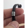 Personalised Leather Coordinates Bracelet: Location, Names, Dates, Symbols (Black, Brown, Natural)
