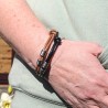Custom Engraved Leather Cord Bracelet: Minimalist Steel Beads, Men's, Women's, Names, Dates, Coordinates, Symbols