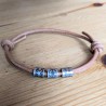 Custom Engraved Leather Cord Bracelet: Minimalist Steel Beads, Men's, Women's, Names, Dates, Coordinates, Symbols