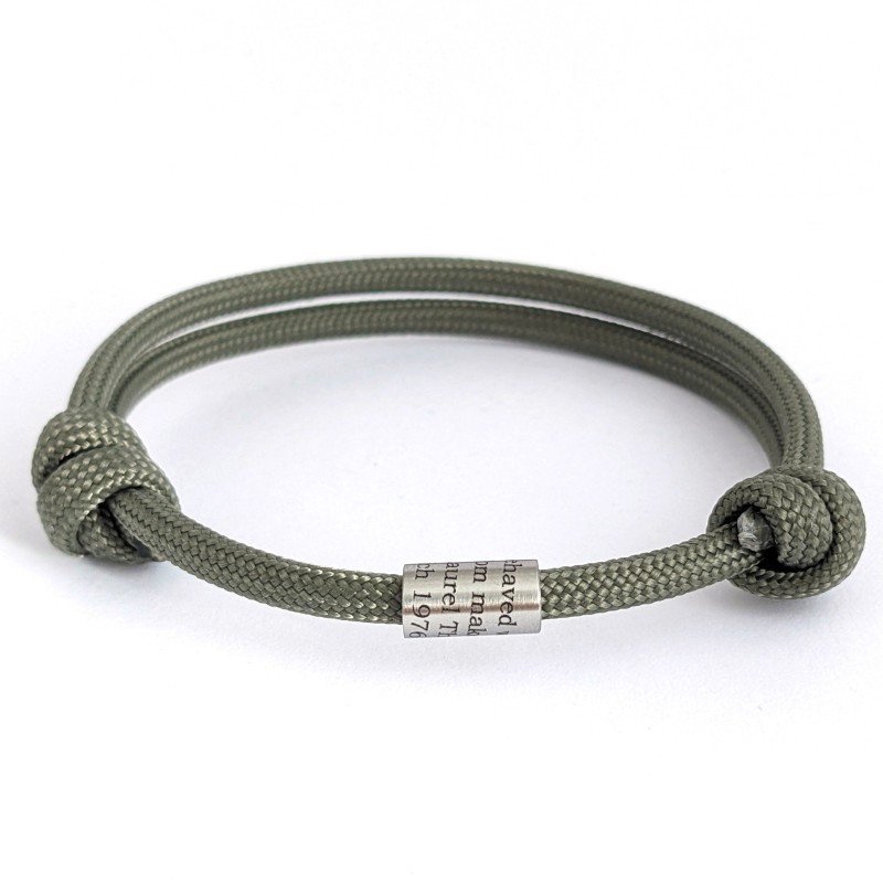Spiral Engraved Bead Bracelet