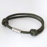 Spiral Engraved Bead Bracelet