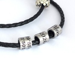 Personalised Bead Engraved Spacer Charm