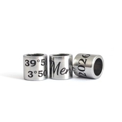 Personalised Bead Engraved Spacer Charm