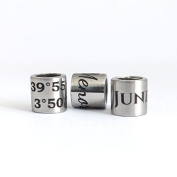Personalised Bead Engraved Spacer Charm