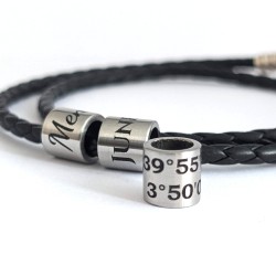 Personalised Bead Engraved Spacer Charm
