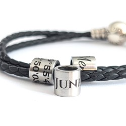 Personalised Bead Engraved Spacer Charm