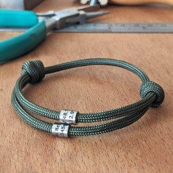 Adjustable Cord Bracelet - Custom colours and beads