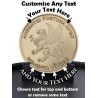 Personalized Brass Lucky Coin - Horseshoe & Griffin Embossed Design