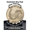 Personalized Brass Lucky Coin - Horseshoe & Griffin Embossed Design